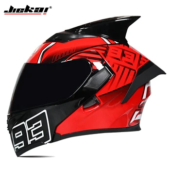 Modular casco de la motocicleta voltear la cara llena de carreras casco cascos para moto de doble lente puede ser equipado con Bluetooth capacete PUNTO