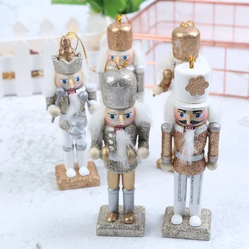 De madera de 12 cm de Cascanueces Soldado Figura Modelo de Títeres, Muñecas de Artesanía Para Niños Regalos de Navidad en Casa Decoración de la Oficina