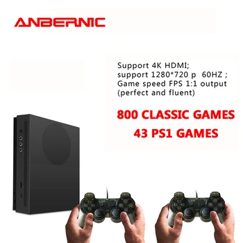 ANBERNIC PS1 Video Juegos Retro de 64 bits, TV de alta definición HD 4k de 800 juegos de la consola X-PRO 32G familt regalo consolas de video juego para xbox queridos