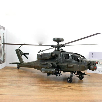 GENIAL!1976 Estadounidense Apache helicóptero artillado model1:24 locomotora creativa decoración ornamen Decoraciones de escritorio de la oficina