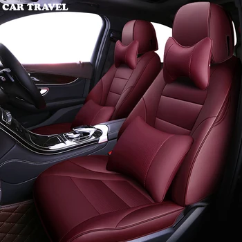 VIAJE en COCHE de encargo de cuero, asiento de coche cubierta para el Nissan Juke Qashqai X-Trail Volvo V40 XC90 volvo XC60 S60 asientos de coche protector