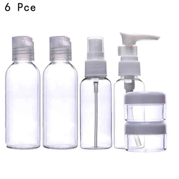 6Pcs Portátil de Viaje Botella de Cosméticos en botellas de Botellas de Plástico para Viajar Sub Botella de Champú Loción Cosmética del Contenedor