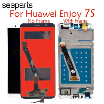 Para Huawei Disfrutar de 7S de la Pantalla LCD de la Pantalla Táctil de la Asamblea Para Huawei P Smart LCD Con Marco FIG LX1 L21 L22 Sustitución de la Pantalla