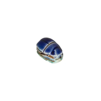 1x amuleto del Escarabajo Egipcio azul de 18 mm con agujero para la Pulsera/collar