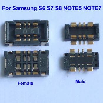 10pcs/lot Interior FPC Clip de la Batería de Contacto del Conector de repuesto Para Samsung S6 S7 S8 NOTE5 NOTE7 G9300 batería FPC Flex cable