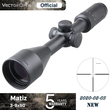 Vector Optics Matiz 3-9x50 Riflescope 25.4 mm 1 Pulgada de Caza Óptica Rifle Alcance 11 Niveles de Iluminación Roja Probado En .223 5.56 mm