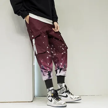 Nuevo Diseñador Casual Hombres Pantalones de Jogging de Algodón de los Hombres Pantalones de la Cinta de la Moda 2020 Primavera Streetwear Monos de los Hombres Pantalones de Multi-Bolsillo