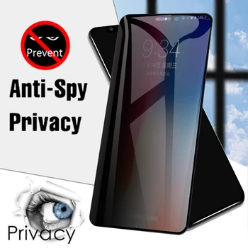 Mejor 9H de Privacidad Completa de Vidrio Templado Para el iPhone X XS MAX XR 6 6S 7 8 Plus Anti Spy Resplandor de la mirada furtiva Protector de Pantalla de Alta Definición