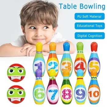 Juguete de Bolas de Bowling Juego de mesa Mini de Escritorio Rana de Bolos, Juguetes, Kits de Portátil Cubierta de Educación de la interacción padres-hijo de la Mesa de Juego
