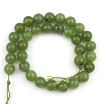 6/8/10/12mm Naturales de Canadá Jades Cuentas de Piedra Redonda Suelta Perlas para la Joyería de BRICOLAJE Pulsera Collar de 7.5