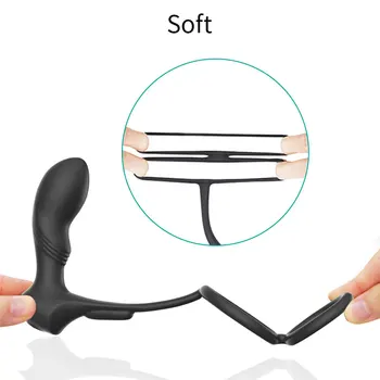 La Próstata masculina Masaje Vibrador Anal Plug de Silicona Impermeable Estimulador de Próstata Butt Plug Anal stimulastor para parejas