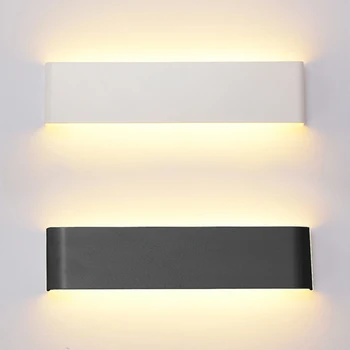 LED Moderno minimalista de aluminio de la lámpara de la mesita de la lámpara lámpara de pared de la sala de baño espejo de la luz directa creativo pasillo de luz de la Noche