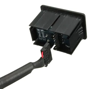 Nuevo Coche de 3.5 mm USB AUX de Auriculares conector Masculino de Montaje empotrado Adaptador de Montaje en Panel de Entrada