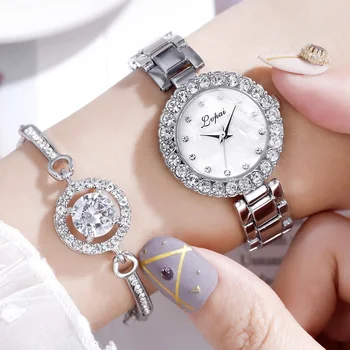 Reloj de Moda de las Mujeres de Lujo de la Simple Relojes de las Mujeres de la Pulsera de Reloj de Señoras De 2019 Analógico de Cuarzo Diamante Reloj de Pulsera relogio feminino