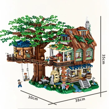 4761pcs Regalos de Navidad Mini DIY Bosque Casa en el Árbol con las Cifras de los Bloques de Construcción del Modelo de la Educación de los Niños los Juguetes para los Niños Regalos