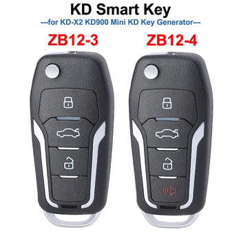 KEYDIY ZB12-3 ZB12-4 KD Inteligente Tecla del control Remoto Universal KD Auto de la Llave del Coche Llavero con mando a distancia para KD-X2 Generador de Claves, ZB12 Encaja Más de 2000 Modelos