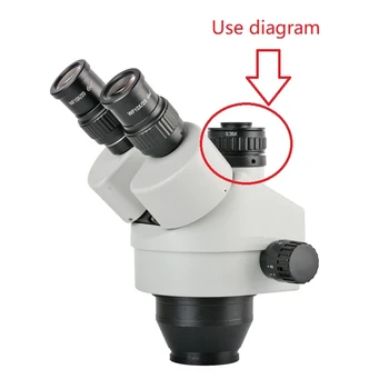 0,35 X Montaje de la Lente Adaptador de Enfoque Ajustable de Instalación de la Cámara C Adaptador de Montaje para el Nuevo Tipo de Trinocular Microscopio Estéreo