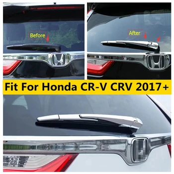 Yimaautotrims Ajuste Exterior Para Honda CR-V CRV 2017 2018 2019 2020 Trasero Cromado Parabrisas Limpiaparabrisas de la Ventana de la Placa de la Tapa de Recorte