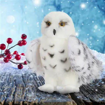 Nueva Caliente de Calidad Premium Lindo Blanca Nieve de la Felpa de Peluche Lechuza Hedwig Juguete de los adultos a los Niños Potter búho Muñeca de Regalo de Cumpleaños de 8 a 12