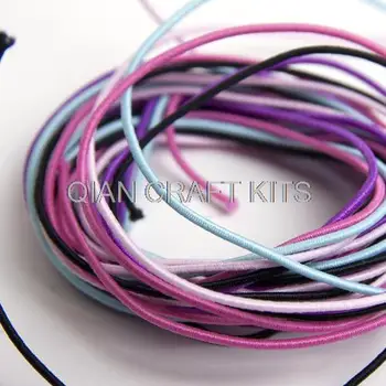 250yards cadena elástica, cuerda,cordón, abalorios suministros de colores mezclados 1mm