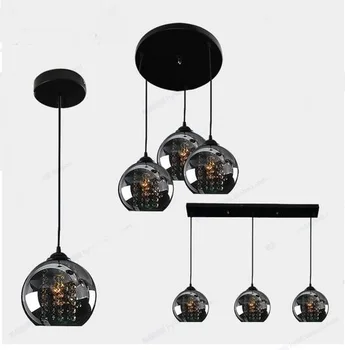3 Cabezas de Negro colgante luces de la vela lang restaurante tres palabras chasis led de la etapa creativa de cristal colgante de la lámpara
