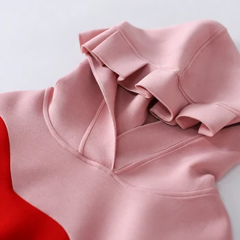 Dulce Corazón De Las Mujeres Sweatershirts Coreana De Las Mujeres Sudaderas Con Capucha De La Señora Femme Sudaderas Con Capucha De Color Rosa 