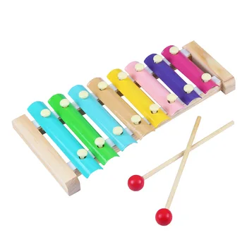 Montesorii Octava de tocar el piano de los niños juguetes educativos 3D de madera de la mano de tocar el piano preescolar aritmética de los niños regalos