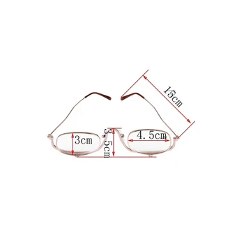 Iboode Nueva Portátil Plegable de Aumento de Gafas de Gafas de Lectura de Mujeres de Metal Claro de la Lente de Gafas de Presbicia +1.0 A +4.0