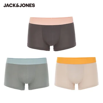 JackJones de los Hombres de Color Puro Bóxer Macho de la ropa interior Sexy Jack Jones Hombre Troncos Pantalón| 220292507