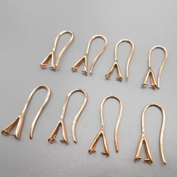 50PCS más posibilidades de elección mayoristas de oro Rosa pendientes de accesorios de la joyería de DIY manualidades gemelos pendientes de gancho de cristal cúbico zirconi