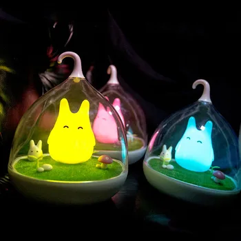 Luz de la noche más Nuevo Estilo de La Totoro USB Portátil con Sensor Táctil LED Bebé la Lamparita de la Mesita de la Lámpara con Sensor Táctil Lámpara de Noche Para Niños