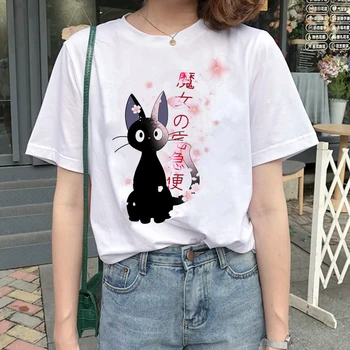 Totoro Espíritu de Distancia camiseta del Studio Ghibli femme Japonesa de dibujos animados Anime a las mujeres de la camiseta de la camiseta de Miyazaki Hayao la ropa femenina kawaii