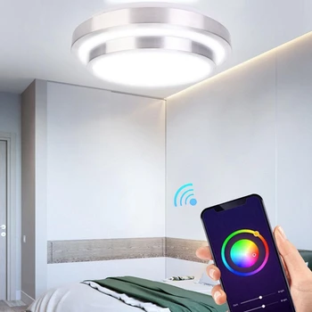 60W Rgb de la Luz de Techo WiFi Inteligente de Control de Voz Viva de Techo del Led de Luz de Lámpara , para Amazon Alexa para Google Hogar, AC85-265V
