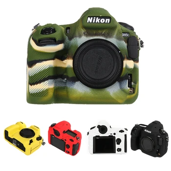 Suave de Goma de Silicio Cuerpo de la caja de la Cubierta del Protector del Marco de la Piel para Nikon D850 Cámara RÉFLEX digital