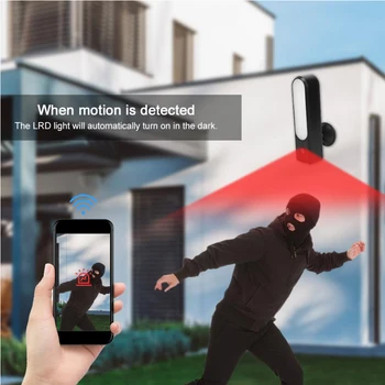 Hebeiros Tuya la Vida Inteligente, el Reflector de la Cámara HD 1080P Impermeable al aire libre de Wifi de la Cámara LED de la Lámpara de la Vigilancia de la Seguridad del CCTV de la Cámara IP
