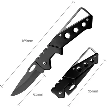 Multi-función de cuchillo Plegable Llavero Encantos MINI Herramientas Convenientes Regalo para los Hombres de Defensa personal Clave de los Anillos para las Mujeres