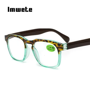 Imwete Gafas Impreso Piernas Gafas de Lectura de las Mujeres Óptico de Anteojos Recetados Hombres Llenos Marco del espejo Gafas para Leer