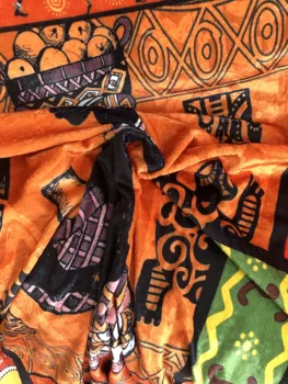 3D Digital de las Mujeres africanas Impreso de Franela Ligera Delgada Manta de Tiro de la Colcha de la Cama de Sofá Plano