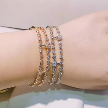 De lujo Diseñador de accesorios superiores de la moda joya única AAA circón de micro pave mano brazalete con el envío de la Gota S0779