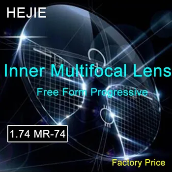 El Precio de fábrica 1.74 MR-74 Interior Libre de Forma Progresiva Lentes Con Protección UV Multifocal Receta Para Farsight&Nearsight
