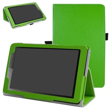Caso De Funda Huawei Media Pad Mediapad T3 8 KOB-L09 KOB-W09 8.0 Tablet Casos Stand Plegable Folio Litchi PU de Cuero Smart Cover
