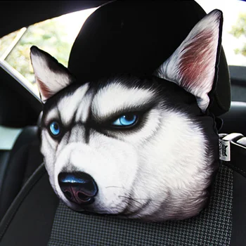 El Reposacabezas del coche auto del reposacabezas de la Encantadora Impreso en 3D Animales de la Cara de Asiento de coche Cubre el Cuello Auto de Seguridad Reposacabezas Suministros
