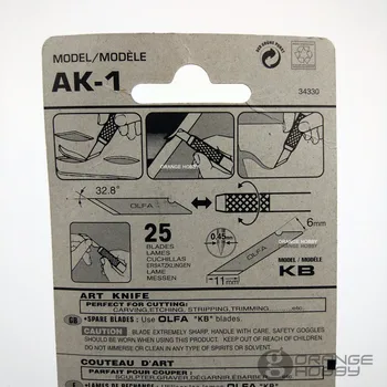 OLFA AK-1 22501 Modelado de Arte Knife w/25 Pcs Cuchillas Hobby Herramientas de Corte Accesorio