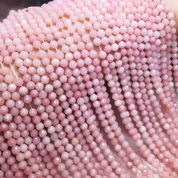 Ópalo rosa, Natural de piedras preciosas Facetas de la ronda Suelta Perlas de BRICOLAJE Pulsera del Collar de los Pendientes de bisutería 15inch icnway