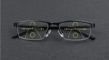 WEARKAPER Retro Gafas Ultra-luz Asintóticamente Progresiva Gafas de Lectura de las Mujeres de los Hombres Presbicia, Hipermetropía Multifocal Glasse