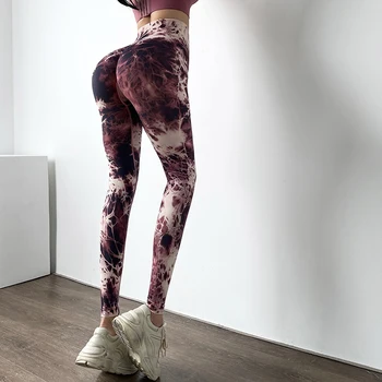 Tie-Dye Impecable Pantalón De Yoga De Las Nuevas Mujeres Legging Elástico De Los Deportes De Secado Rápido Empuje De La Cadera Gimnasio Apretada Carrera, Ciclismo De Formación De Los Leggings