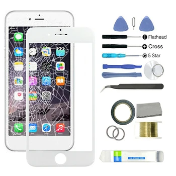 Reemplazo Frontal Exterior de Pantalla de Cristal de la Lente de Kit de Reparación para el iPhone 6 6S 7 8 Plus