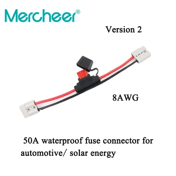 Envío gratis 50A impermeable fusible conector para la automoción y de la energía solar con Anderson conector redondo terminales