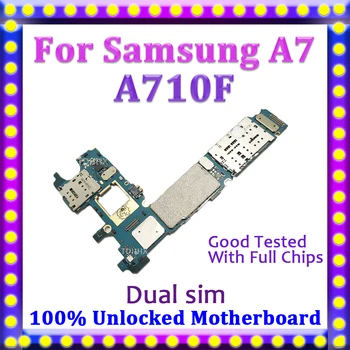 TDHHX Desmontar Desbloqueado Placa base LogicBoard de la Placa base Para Samsung Galaxy A7 A710F A710FD Placa base Con Sistema Android