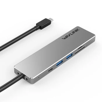Wavlink de Alta Velocidad USB HUB 4K HDMI Adaptador de Pantalla Con SD/TF Lector de Tarjetas de la Entrega de Potencia para el MacBook Pro de PC USB 3.0 HUB de Muelle